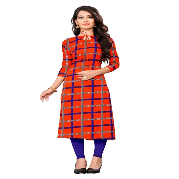Olive Crepe Printed Kurtas For Women Good 0.2 - 4XL
