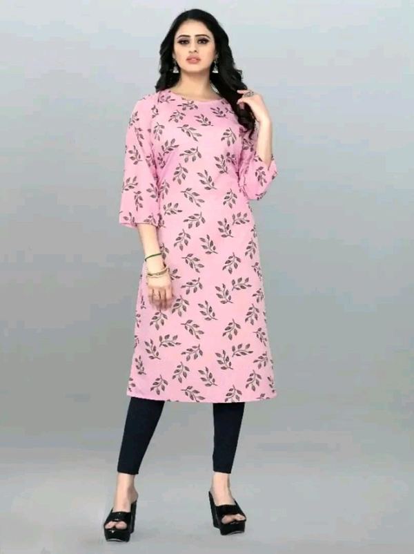 Olive Crepe Printed Kurtas For Women Good 0.6 - XL