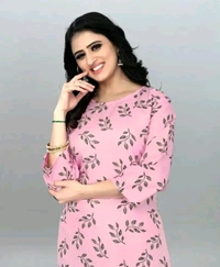 Olive Crepe Printed Kurtas For Women Good 0.6 - XL