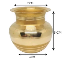 HOLYMONT99 Pure Brass Puja Lota  - Medium