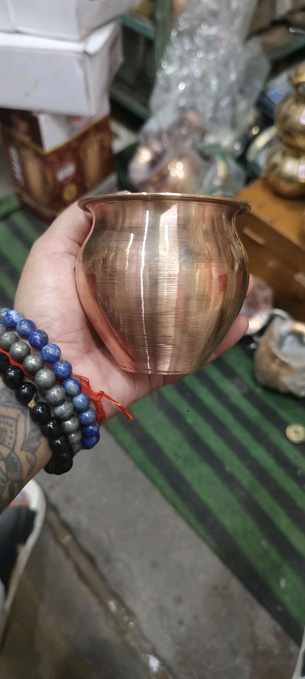 HOLYMONT99 Copper Puja Lutiya  - Small