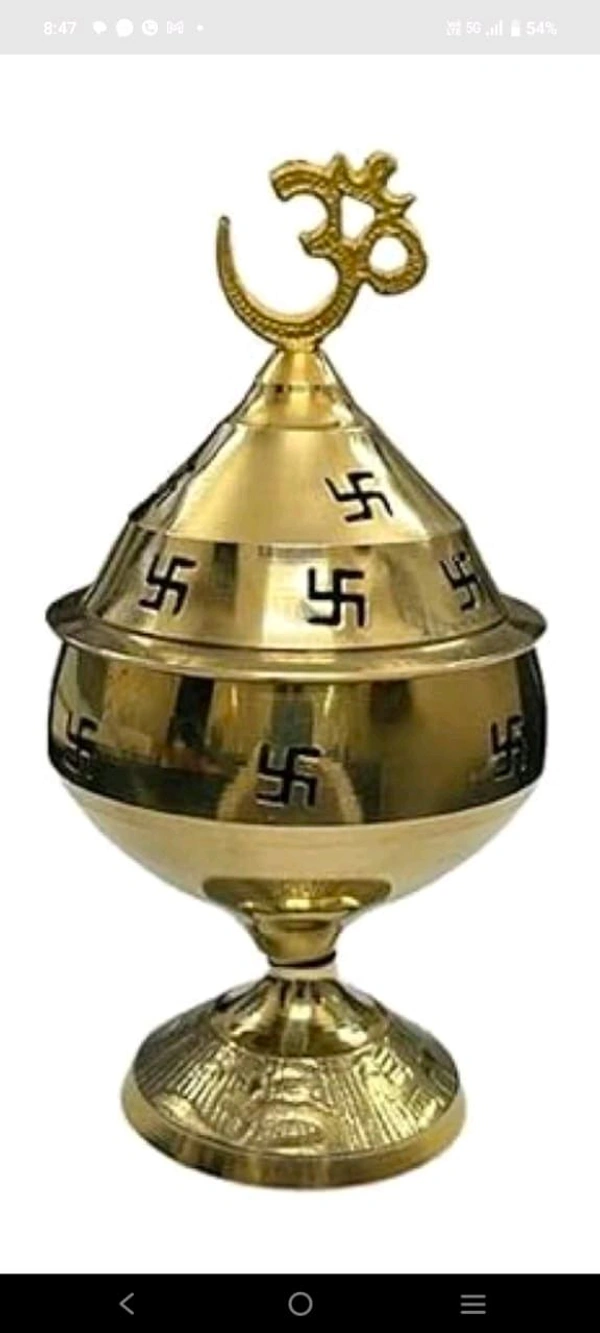 HOLYMONT99 Pure Brass Puja Pooja Akhand Jyot Diya  - Medium