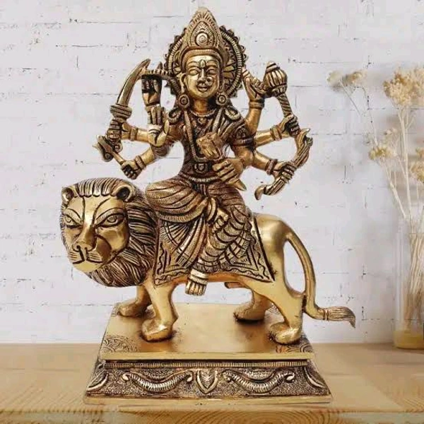 HOLYMONT99 Pure Brass Maa Durga Murti All Size Available  - Medium