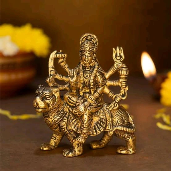 HOLYMONT99 Pure Brass Maa Durga Murti All Size Available  - Medium