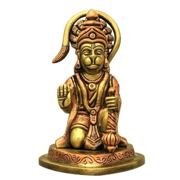 HOLYMONT99 Pure Brass Hanuman Murti All Size Available  - Medium
