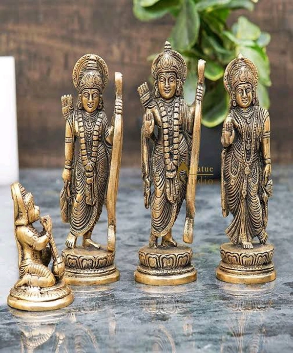 HOLYMONT99 Pure Brass Ram Shita Laxman Hanuman Small Size  - Small