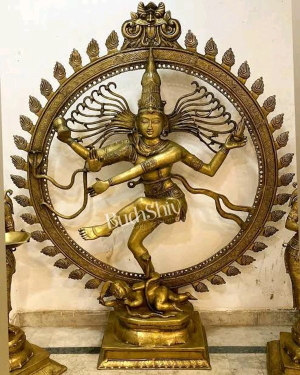 HOLYMONT99 Pure Brass Natraj Murti. - Large