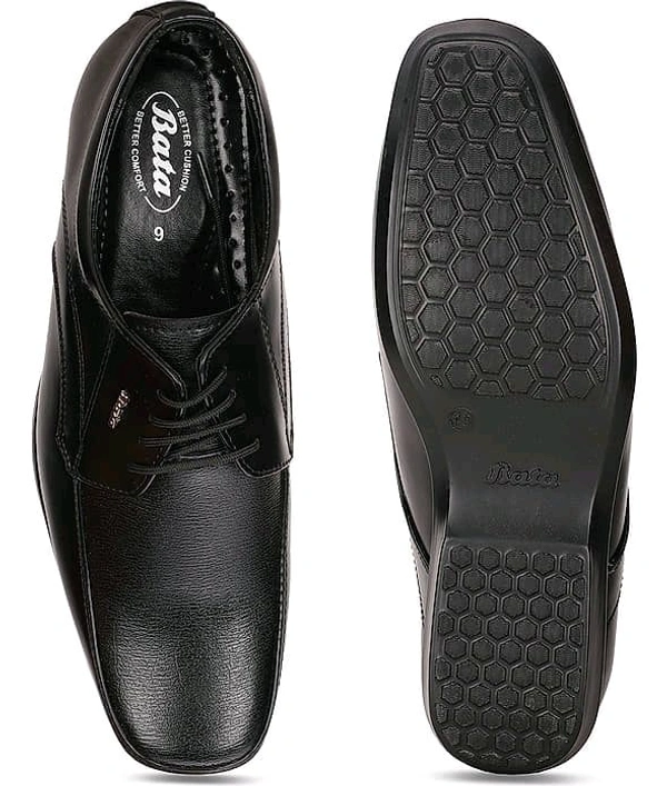 Bata SD Black Men's Derby Formal Shoes - 10