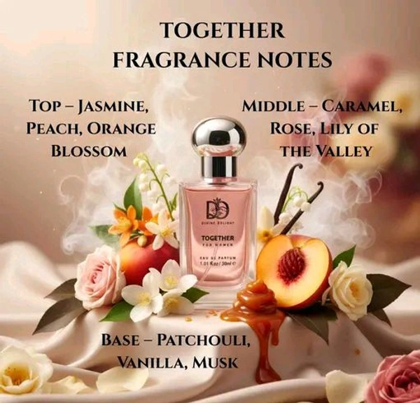 Divine Delight Together 30 ML Women Perfume | Long Lasting Eau de Parfum | Floral Sweet & Musky Fragrance | Luxury Women s Perfume for Daily Wear & Gifting