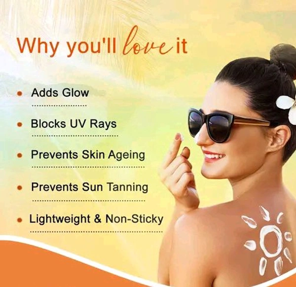 Globus Naturals Vitamin C Sunscreen Cream with Goodness of Coconut & Papaya For Sun Protection All Skin Types 100gm