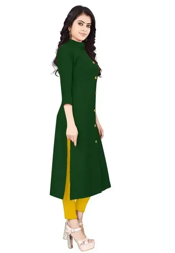 Women Solid Pure Cotton Straight A-line Kurta Mo - M