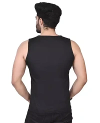 krishna Men's Solid and Colorblock Sleeveless Gym Vest and Active Vest In Multicolor With Pack Of 3 pcs Mo - M