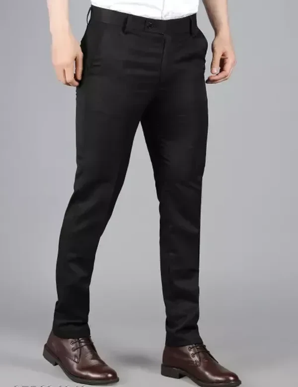 Ashu Mens Formal Pants (Black) Mo - 38