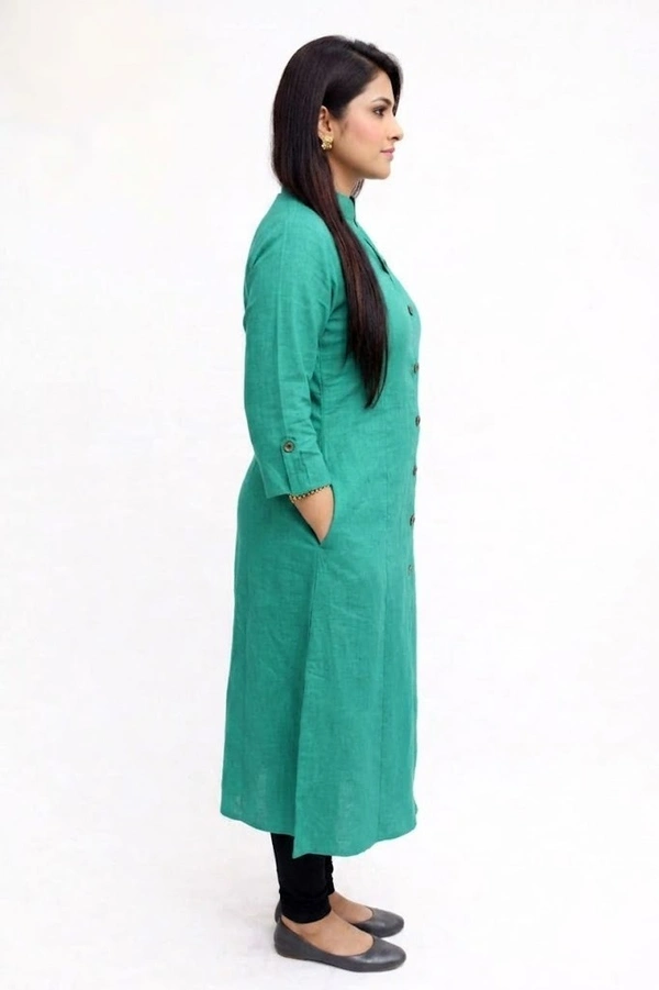 TAD Plain Cotton Slub Straight Dress Kurti for Ladies Girls TAD - XXL