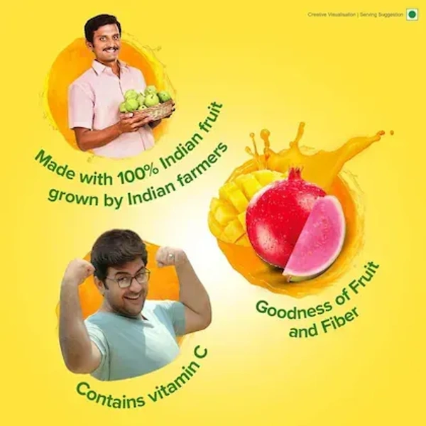 B Natural Mixed Fruit, Goodness of fiber, Rich in Vitamin C & E, Made with 100% Indian Fruit and 0% Concentrate, 1 litre