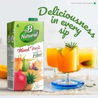 B Natural Mixed Fruit, Goodness of fiber, Rich in Vitamin C & E, Made with 100% Indian Fruit and 0% Concentrate, 1 litre
