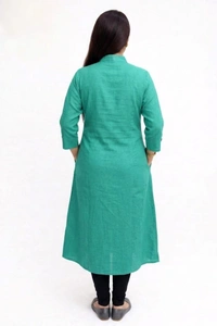 TAD Plain Cotton Slub Straight Dress Kurti for Ladies Girls TAD - XXL