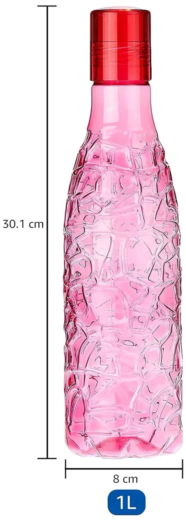 Plastic Water Bottles (1000 ml, Set of 3) (Multicolor)