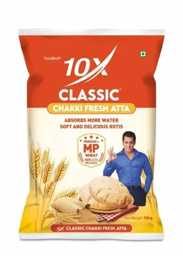 10X Classic Chakki Fresh Atta 10 Kg