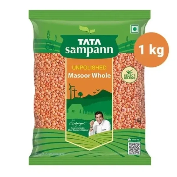 Tata Sampann Masoor Malka (Whole) 1 Kg