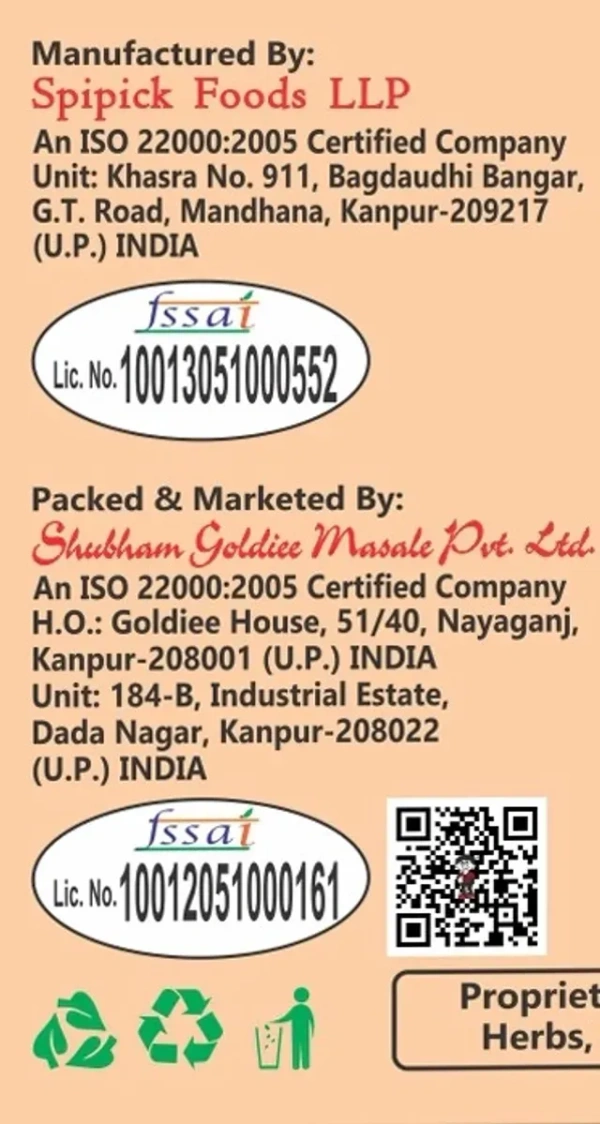 Goldiee Rajma Masala 50 g