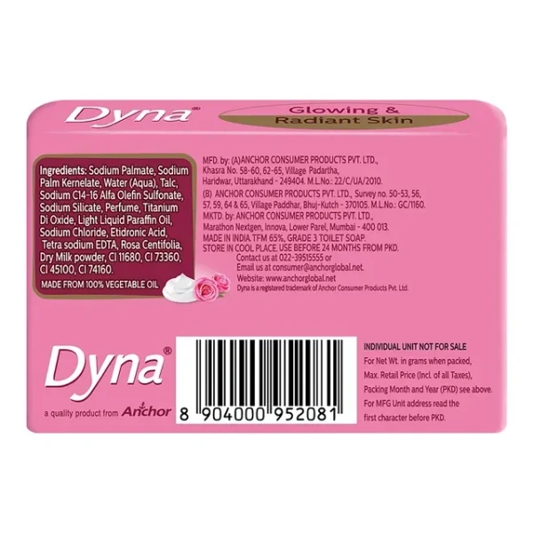 Dyna Rose Extract & Milk Cream 4X41 g (Pack of 4)