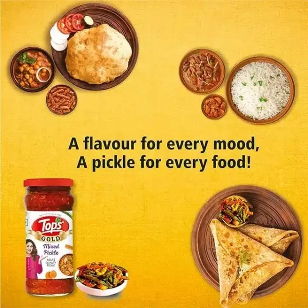 Tops Gold Mixed Pickle 375 g (Buy 1 Get 1 Free)