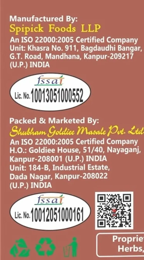 Goldiee Chana Masala 50 g