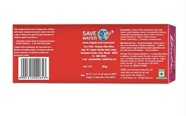 Colgate Strawberry Flavour Kids Toothpaste 80 g (6+ Years)
