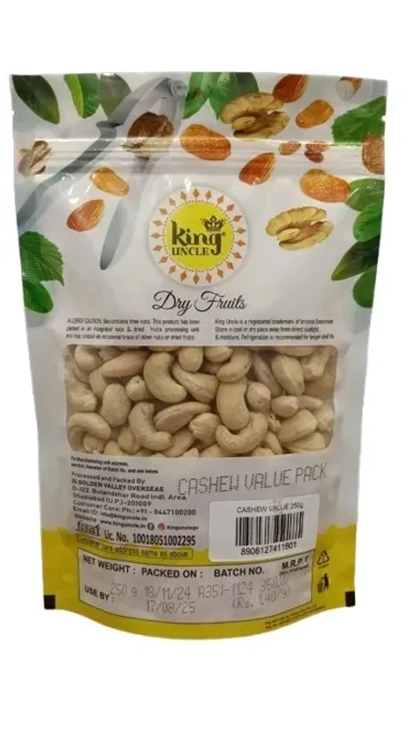 King Uncle Cashew Value Pack 250 g