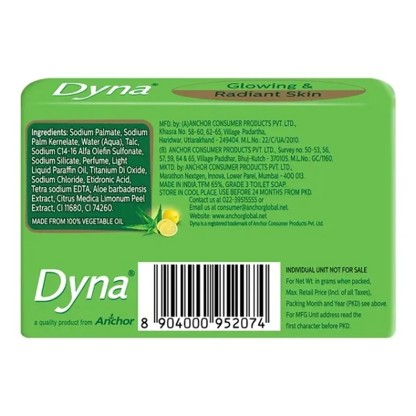 Dyna Lime & Aloevera Extracts 4X41 g (Pack of 4)