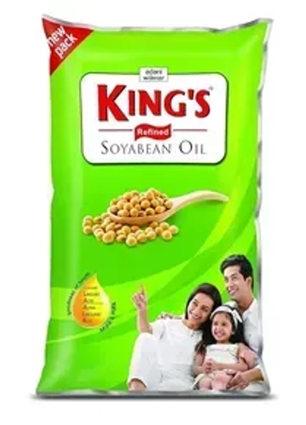 Kings Refined Soyabean Oil 800 g (Pouch)