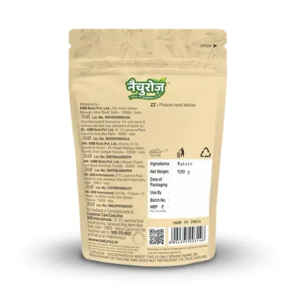 Naturoz Indian Green Kishmish Daily 500 g