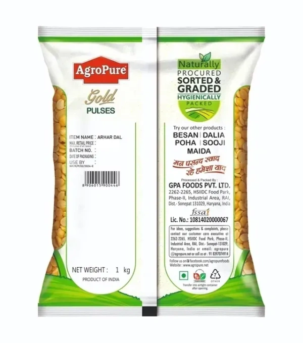 Agropure Gold Arhar Dal 1 kg