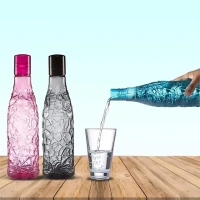 Plastic Water Bottles (1000 ml, Set of 3) (Multicolor)