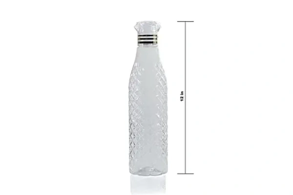 Plastic Water Bottles (1000 ml, Set of 3) (Transparent)