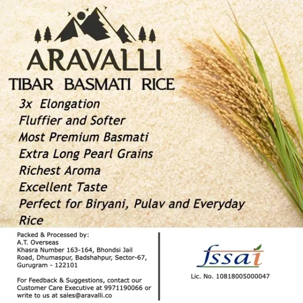 Aravalli Tibar Basmati Rice 1 Kg