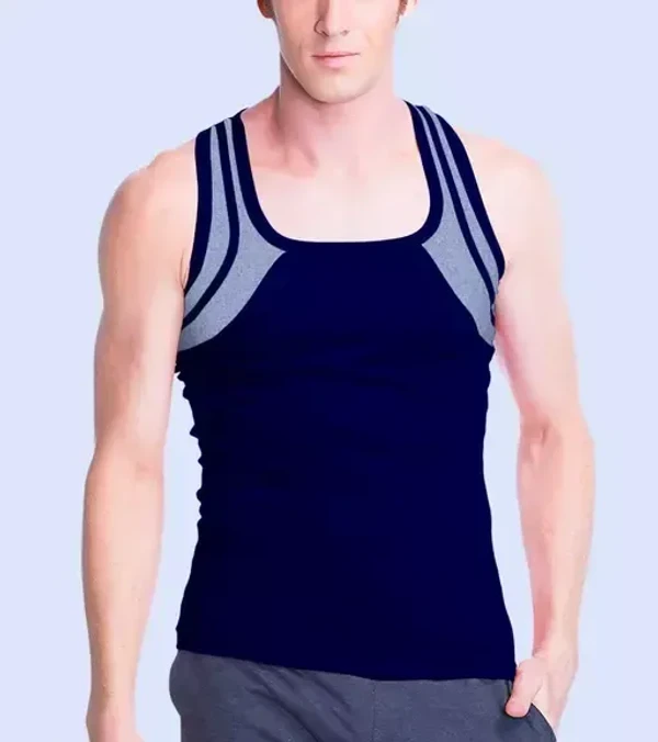 MITOS Premium Cotton Solid Gym Vest for Men (Pack of 2) Mo - L