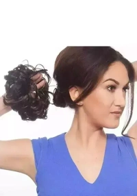 Anaya Enterprise Pack of 2 Black and Brown Rubber Juda For Women/Girls Hair Accesories Mo