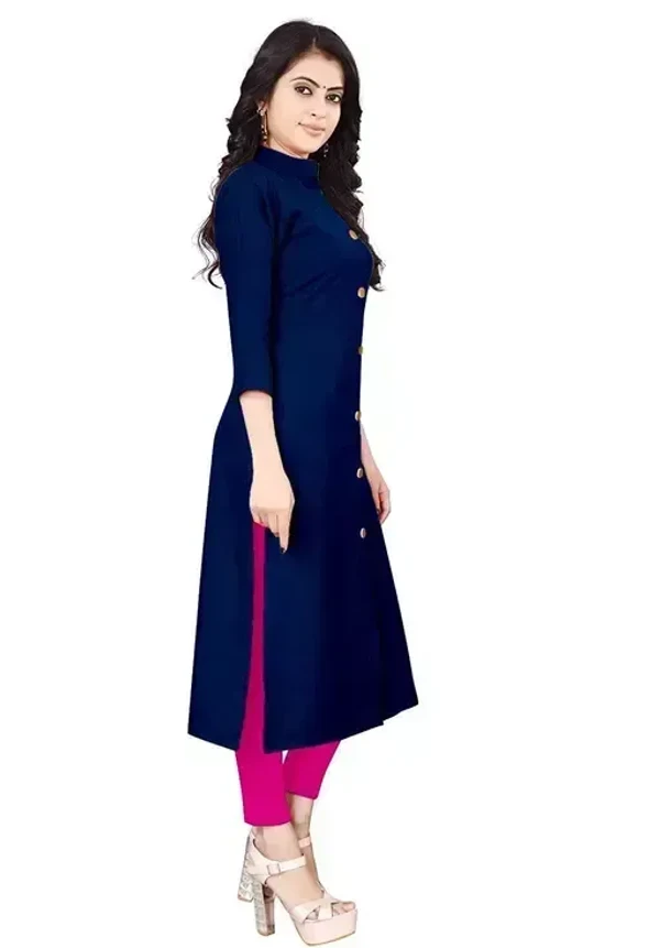 Women Solid Pure Cotton Straight A-line Kurta Mo - M