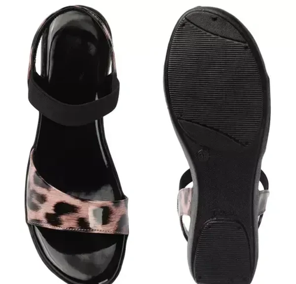 RM GLMAWALK women animal print synthetic patent leather comfortable and stylish wedges heels coushioned memory foam insole synthetic girls heel sandal | Women's Outdoor Sandals: Casual Sandals with Supportive Cushioned Sole for Everyday Use and Wedge Heels Mo - IND-5
