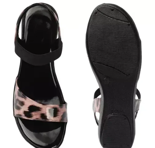 RM GLMAWALK women animal print synthetic patent leather comfortable and stylish wedges heels coushioned memory foam insole synthetic girls heel sandal | Women's Outdoor Sandals: Casual Sandals with Supportive Cushioned Sole for Everyday Use and Wedge Heels Mo - IND-4