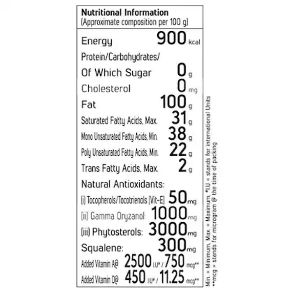 Fortune Physically Refined Rice Bran Oil 1 L (Pouch)