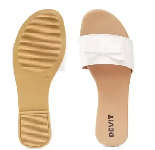 white flat sandals Mo - IND-3