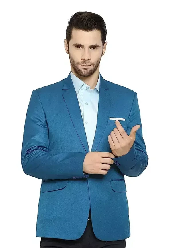 Solid Single Breasted Formal Men Blazer MO - L