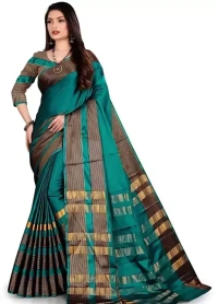 chanderi cotton saree Mo - Free Size