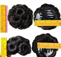 Hair Extensions For Girls 1Pc Clip In Extensions Synthetic Hair Updo Accessories Bun Hair Extension Fake Hair Buns Easy Bun Maker Bun Hair Maker Bun Hairpiece 1Pc (Black) Mo - Free Size