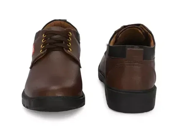 Brown office shoes casual leather Mo - IND-9