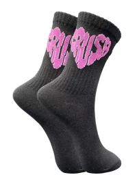 TRAZO Stylish Designer Women Multicolored Calf Length Cotton Socks Combo Pack of 5 Pairs Mo - Free Size