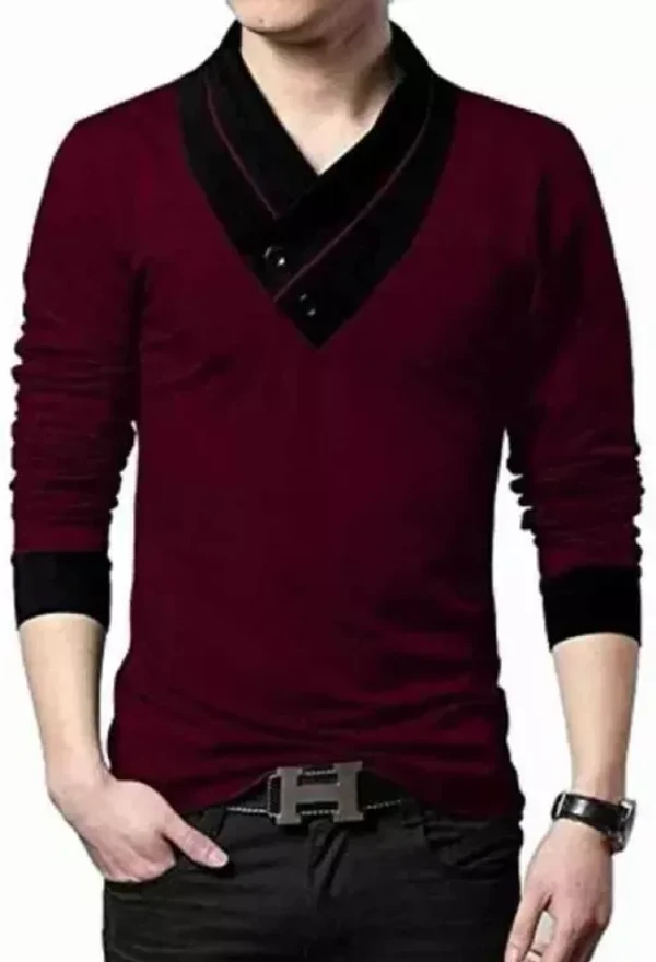 Party Wear Polyester Tshirt For Men MO - L